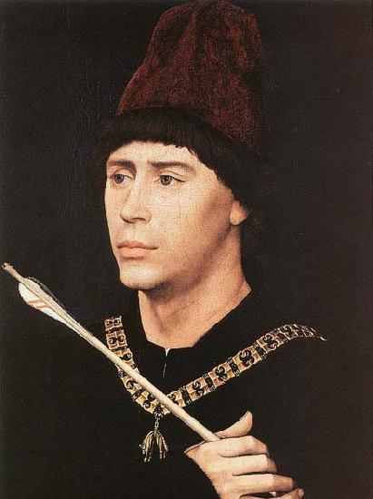 WEYDEN, Rogier van der Portrait of Antony of Burgundy Sweden oil painting art